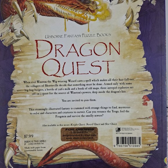 Autographed Dragon Drawing Book & Dragon Quest Fantasy Puzzle Book - Picture 8 of 12